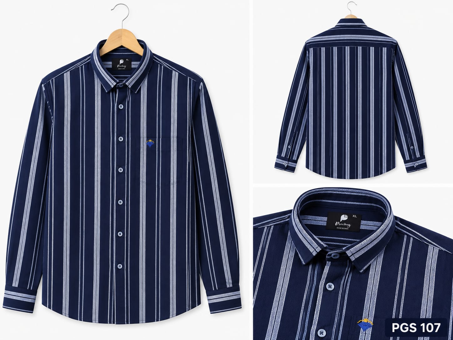 CASUL NAVY BLUE WHITE STRIPE