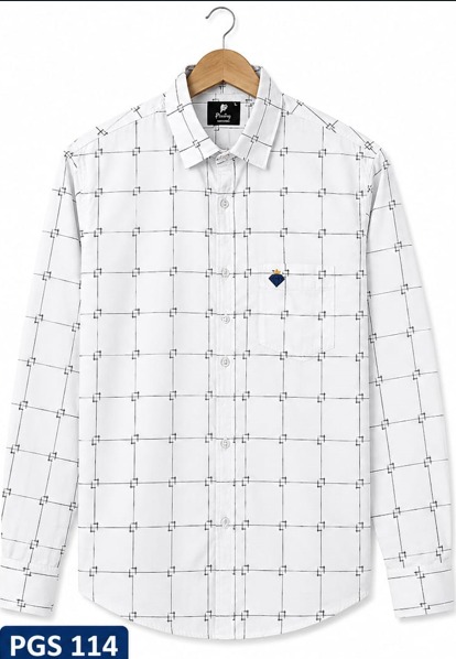 PRINTED WHITE AND BLACK CHECK