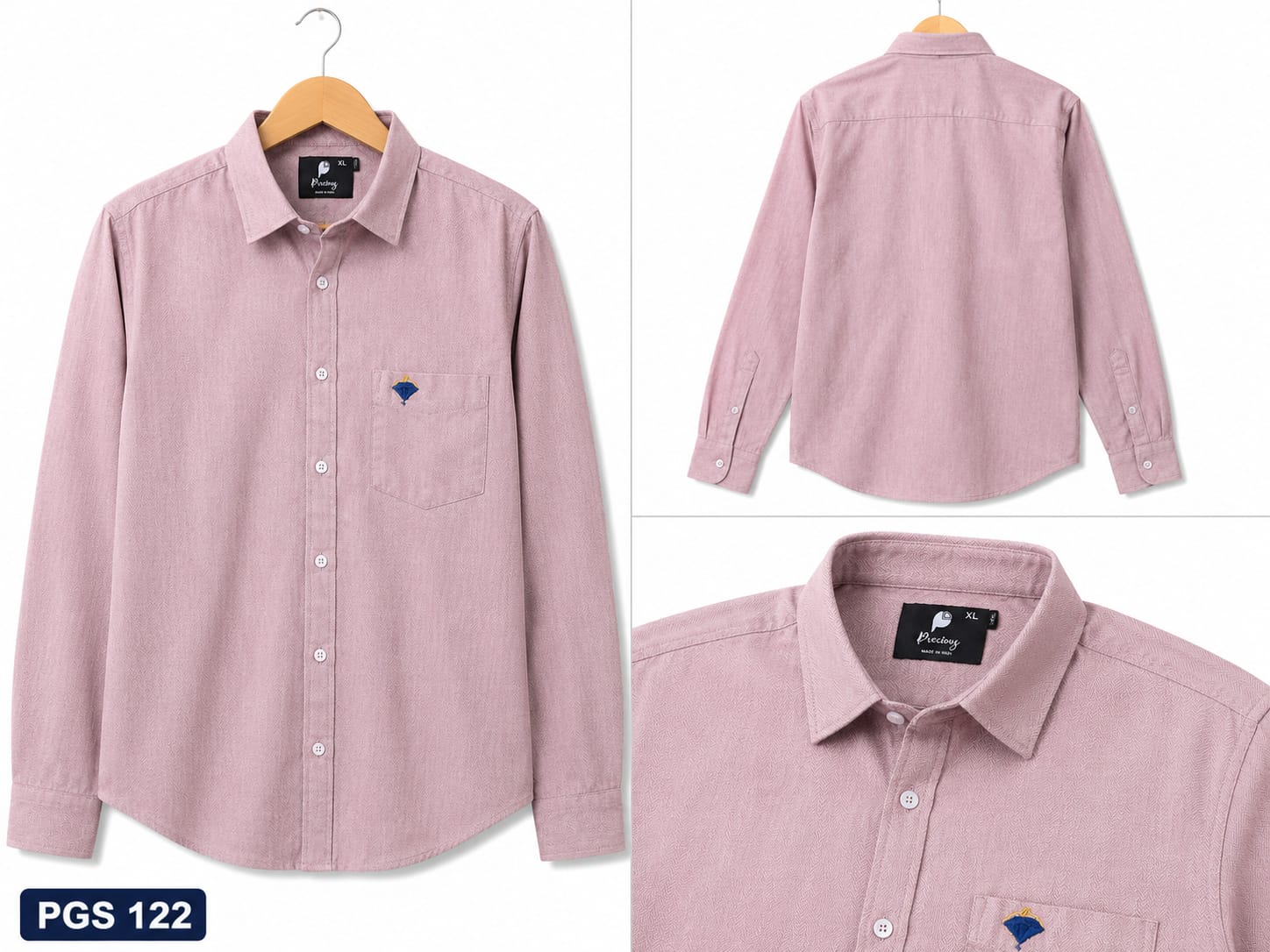 CASUL LIGHT PINK DOBBY COTTON